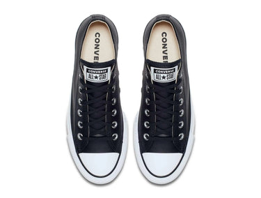Zapatilla Converse Chuck Taylor Plataforma Cuero Low Mujer Negro